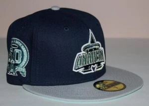 ANAHEIM ANGELS Ocean Storm 50th Patch NEW ERA 59FIFTY Fitted Hat Size 7 *V8 - Picture 1 of 9