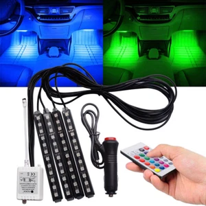 Multi Color LED Strip Light Car Interior Under Dash Foot Seat Inside Accent RGB - Picture 1 of 10