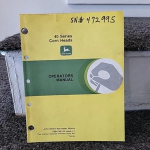 Manual de operador original OEM para cabezas de maíz John Deere serie 40 OMH-146143 - Imagen 1 de 5