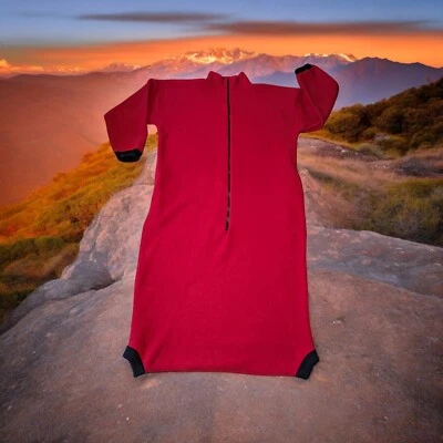 NORDSTROM One Piece BOXY Rojo FLEECE Pijama Body SIN PIES Talla Única Unisex Foto 1 de 4