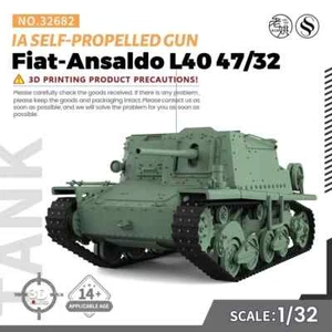 SSMODEL SS32682 1/32 Military Model IA Fiat-Ansaldo L40 47/32 Self-Propelled Gun - Picture 1 of 5