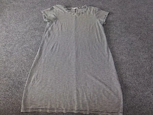 Rag & Bone dress Medium Shirt Womens black striped pullover stretch pima - Picture 1 of 11