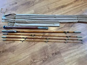 Kiraku & Co. TOKYO JAPAN Bamboo Fly/Casting Rod made in Japan with 2 Extra Tips - Picture 1 of 3