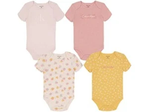 Calvin Klein Girls 4 Pieces Pack Bodysuit Size 0/3M, 3/6M, 6/9M - Picture 1 of 1
