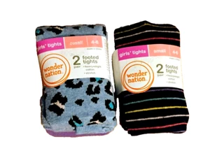 NEW Wonder Nation Lot of (6) Girls Footed Tights (S) 4-6 Girls ALL DIFFERENT - Picture 1 of 2