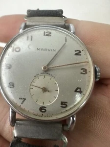 Vintage Marvin Non Magnetic Mens Watch For Spares Or Repair Ship Worldwide - Picture 1 of 12