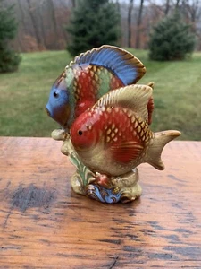 Bunte Keramik Fisch Figur. Tropische Strand/Meeresleben Deko. - Bild 1 von 8