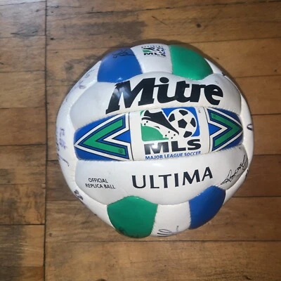 MLS Vintage 1990’s Autographed Rare NAYA MITRE Ball! - Image 1 of 4