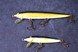 Zwei Vintage Rapala Orig schwimmende Angelköder, für Forelle, Zander, Barsch, Panfish - Bild 1 von 6