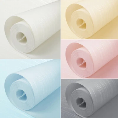 Papel tapiz no tejido clásico a rayas lisas texturizado rollo de papel tapiz para sala de estar Foto 1 de 4
