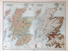 Land Surfaces Features / Density of Population (Atlas of Scotland) (46 X 61cm)