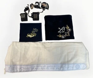 Set of Tefillin Prayer Straps Jewish Israel Judaica with Bag And Prayer Shawl - Picture 1 of 11