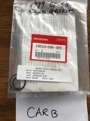 Carburador Honda CT90 K9 1979 - varios LOTE de piezas y juegos de juntas OEM Foto 1 de 4