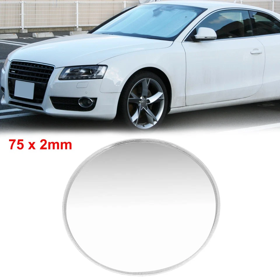 Silver Tone 75mm Round Adhesive Rear View Blind Spot Mirror for Automobile Car Foto 1 de 1