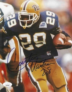 Foto autografiada de CURTIS MARTIN Pitt Panthers 8x10 - con certificado de autenticidad JSA - Imagen 1 de 1