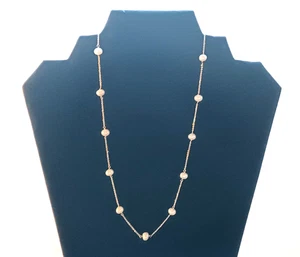 Vintage Bahnhofskette 14 Karat Gold & Perlen - Bild 1 von 7