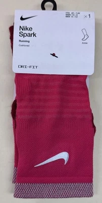 1 Paquete Nike Spark Calcetines al Tobillo Acolchados para Correr Rosa Mujeres 7.5-9 Hombres 6-7.5 DRI-FIT Foto 1 de 4
