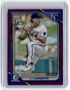 2024 Bowman Draft Chrome L.P. Langevin 1st Purple Refractor /250 - Picture 1 of 2