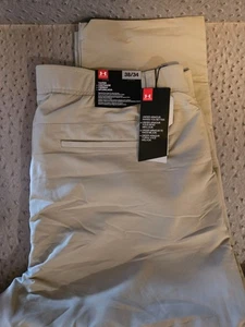 Under Armour Men's UA Match Play Golf Tapered Pants Tan 38/34 NEW With Tags - Picture 1 of 8