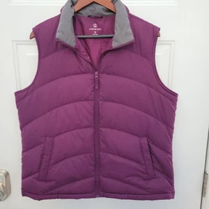 Lands End Damen Puffer Weste Jacke 80% Daunen 20% Federn Gr. XL lila leicht - Bild 1 von 10