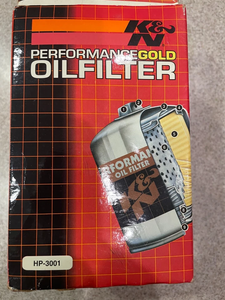 New K&N Performance Gold Oil Filter - HP-3001 - Replaces PH8A L30001 - Image 1 of 2