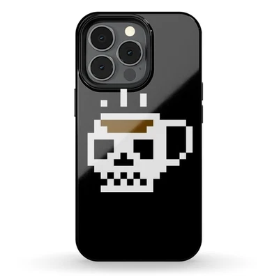 Death Before Decaf Pixel iPhone 硬质保护壳,粉丝礼物 — 第 1/4 张图片