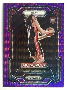 2023-24 Prizm Monopoly Jaime Jaquez Purple Wave Rookie Refractor SP RC #48 Heat - Bild 1 von 12