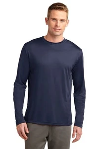 LOT OF 3- Sport-Tek ST350LS Mens Long Sleeve Dri-Fit Wicking Shirts- Navy - 2XL - Picture 1 of 11