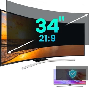 34 Inch Curved Computer Privacy Screen Filter for 21:9 Aspect Ratio Widescree... - Picture 1 of 6