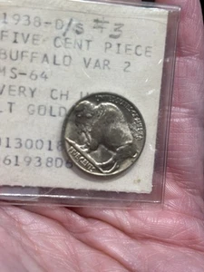 1938 D/S Buffalo Nickel Gold Toning - Picture 1 of 9