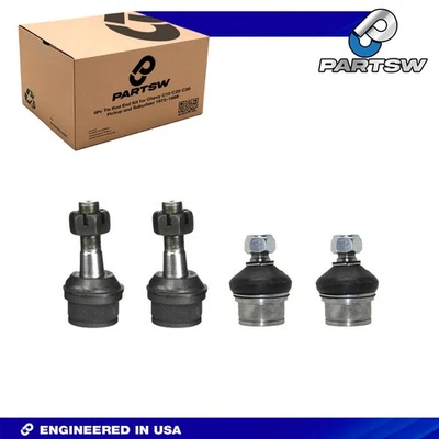 PartsW Ford F150 F250 Bronco 4Pc Upper Lower Ball Joint Kit 1980-1996 4WD - Image 1 of 4