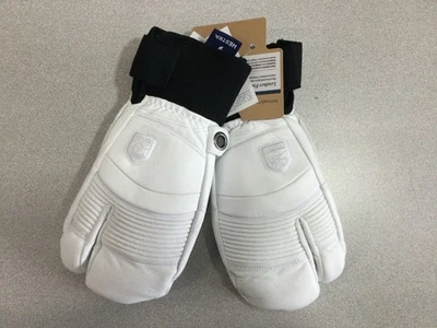 HESTRA FALL LINE 3-FINGER ALPINE PRO LEATHER GLOVE - OFF WHITE - SIZE 9 - Image 1 of 4