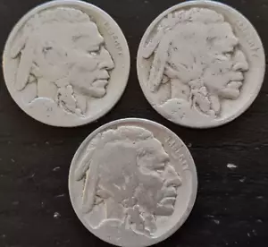 US MÜNZEN - BUFFALO NICKELS - 1920 - 1924 -1929 - KOSTENLOSER VERSAND - Bild 1 von 2