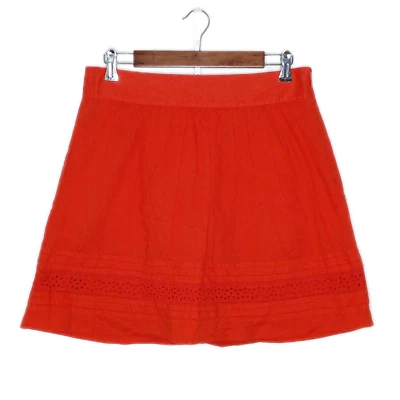 Ann Taylor LOFT женщин плиссированные трапециевидная мини юбка размер 4 твердый оранжевый отверстие - Изображение 1 из 4