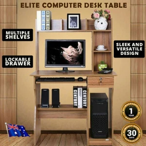 Star Desks Workstation Computer Home Office Study Lock Cabinet Storage Shelves - Picture 1 of 9