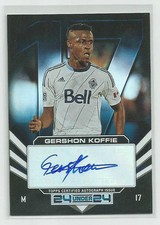 GERSHON KOFFIE 2014 TOPPS SOCCER 24 UNDER 24 CERTIFIED AUTOGRAPHED CARD #U24-GK