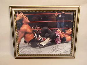 SHAWN MICHAELS HBK & BRET HITMAN HART Firmata WWF Foto PSA Autenticata - Foto 1 di 6