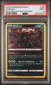 PSA 9 2020 Pokemon Darkness Ablaze #105 Darkrai Holo, Build and Battle Box - Picture 1 of 2