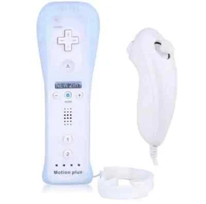 For Nintendo Wii/Wii U Built in Motion Plus Remote Controller & Nunchuck w case - Picture 1 of 20