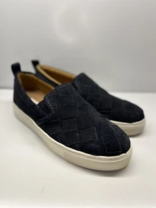 Steve Madden Suede Woven Sneakers Size 9D Men's Navy Blue - Picture 1 of 12