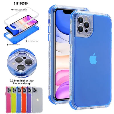 For iPhone 17 16 15 14 Pro Max 13 12 11 Clear Shockproof Defender Case Cover - Image 1 of 4