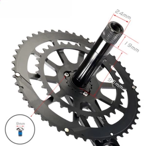 165/170/175mm Cranks Arms Gravel MTB Road Bike Crankset Double Chainring 50-34T - Picture 1 of 42