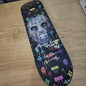 RARE Signed 4x Lenticular Jason Vorhees DGK Skateboard Deck Cast Friday 13th 5 - Picture 1 of 16