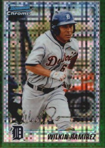 2010 Bowman Chrome Prospects Green X-Fractors #BCP191 Wilkin Ramirez - NM-MT