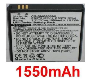 BATTERIE 1550mAh Type EB575152VA pour Samsung GT-i9000 GT-i9000M Galaxy S - Photo 1 sur 1