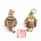 Chinese Retro Style Brass 3 legs Toad Jin Chan Pendant Key chain ring Fallinger