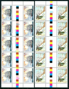 AUSTRALIA - 1984 'CLIPPER SHIPS' Gutter Strip Set of 4 MNH [D0261] - Imagen 1 de 2