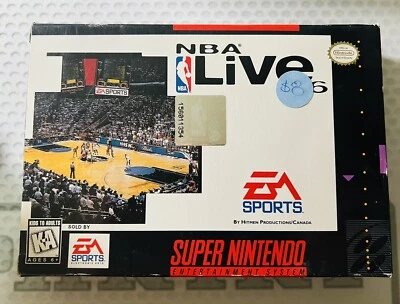 EA NBA Live 96 (Super Nintendo SNES) Complete in Box Tested Clean CIB Ships Fast - Image 1 of 4