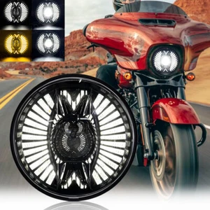 7" inch LED Headlight DRL Sealed Beam For Yamaha V-Star XVS 650 950 1100 1300 - Picture 1 of 24