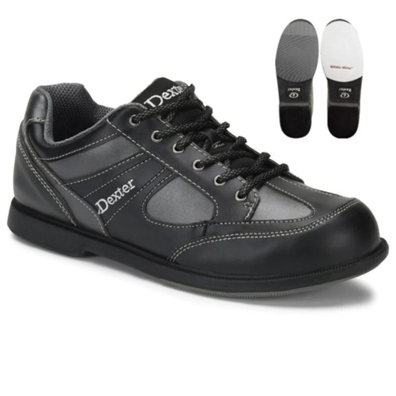 NEW Dexter Pro Am II Men's Bowling Shoes, RH, Blk/Grey Alloy, Sizes 7 thru 14